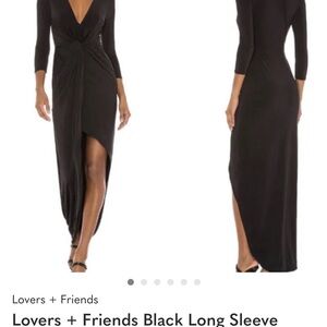 Lovers + Friends Elegant Black Long Sleeve Dress